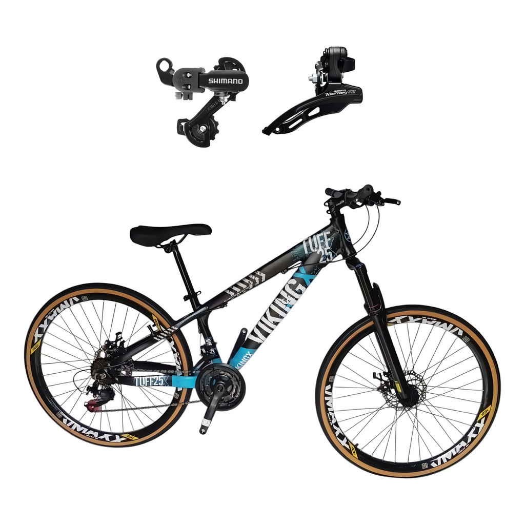 Bicicleta Vikingx 26 24v T25 Slk Fn Fx Amr Câmbios Shimano Cor Preto/azul Tamanho Do Quadro 13.5