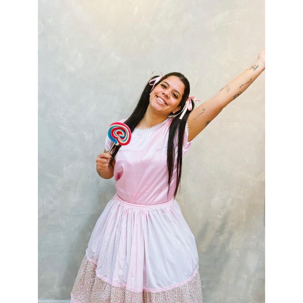 Camisu Rosa Erê em cetim