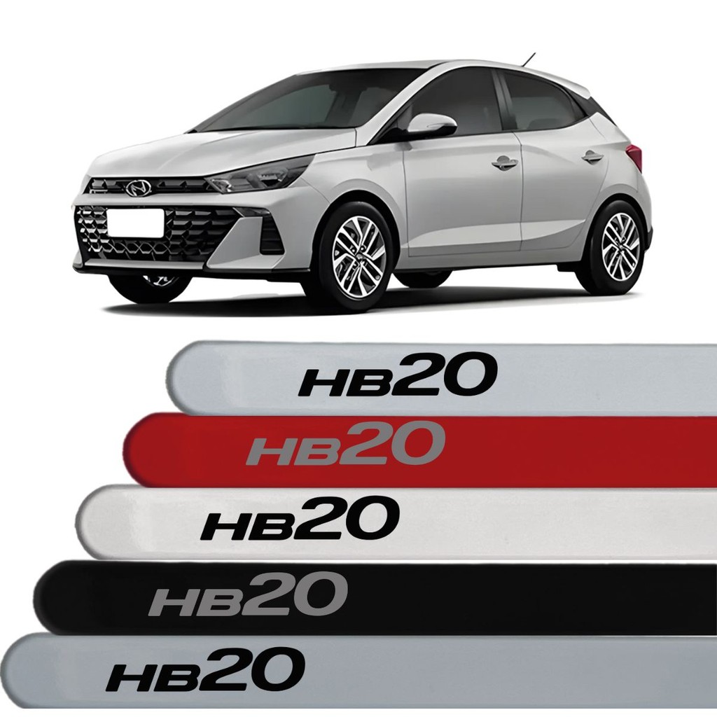 Friso Lateral Protetor de Porta Ponta redonda Hyundai HB20