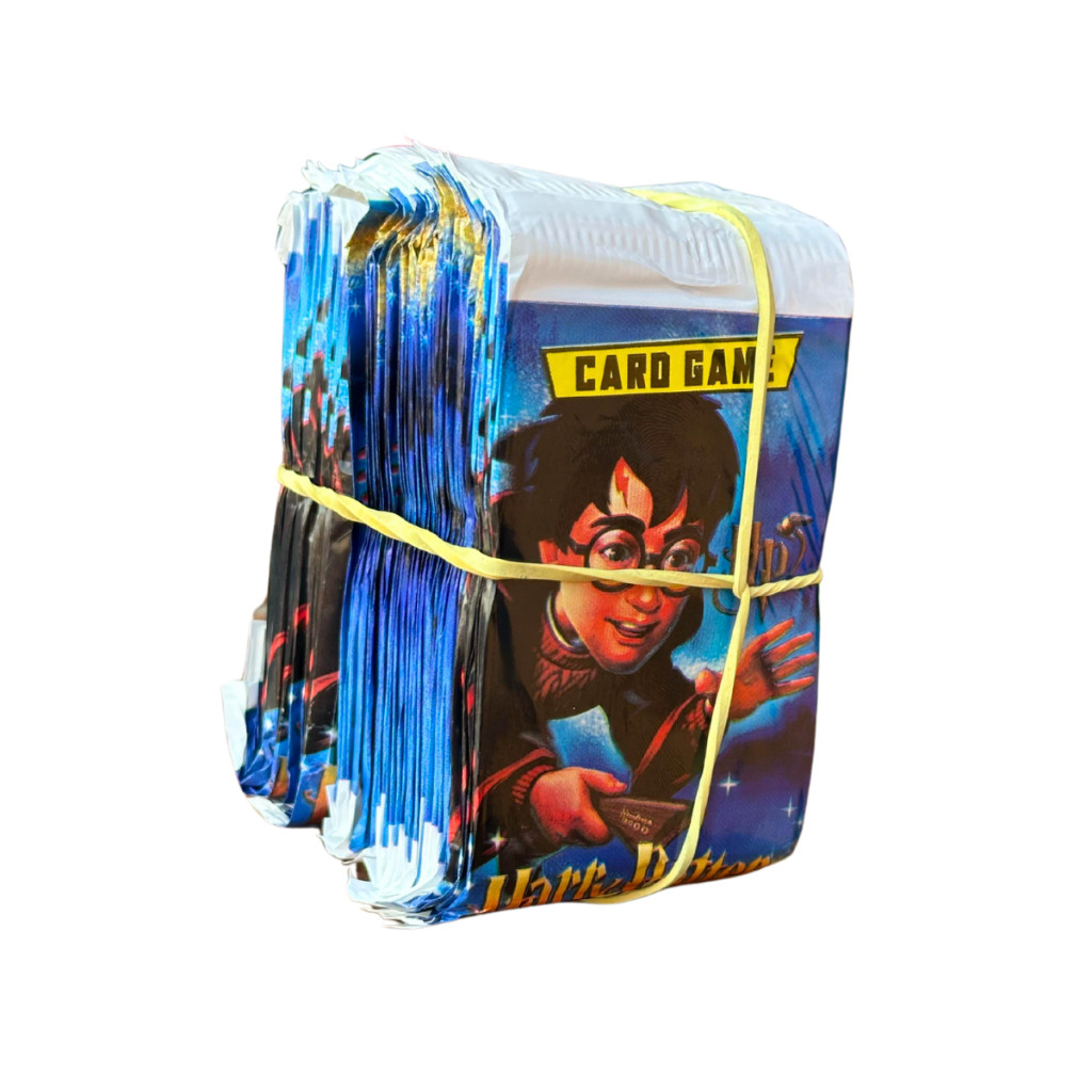 Kit 200 Cards Harry Potter 50 Envelopes Fechados Para Brincar Bater Bafo Trocar Figurinhas Infantil