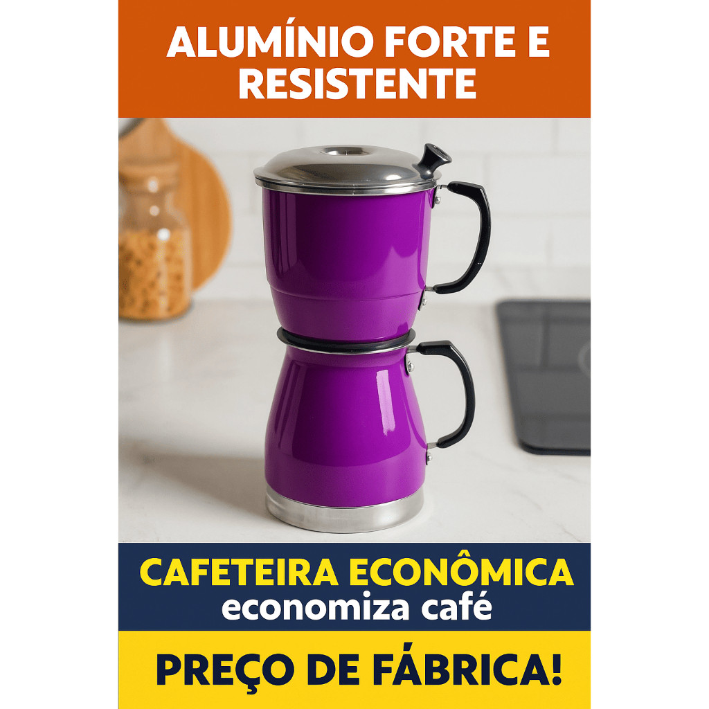 Preço de Fábrica! Cafeteira Econômica de Alumínio Prática | Melhor Custo-Benefício Seu Café | Imperdível — R$ 53,90 em Shopee