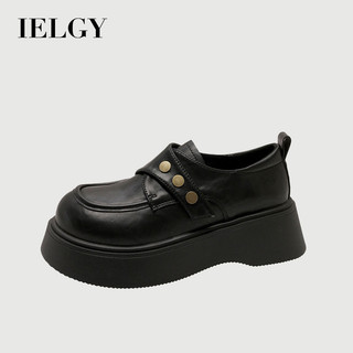 IELGY 2025 Mocassins Estilo Britânico Outono Para Mulheres Sapatos De Couro Preto Japoneses JK Mary Jane