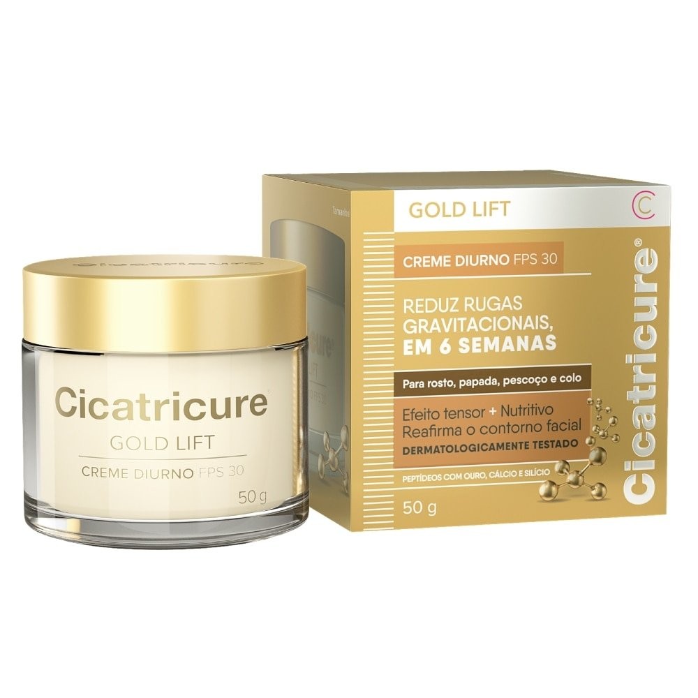 Creme Facial Cicatricure Gold Lift FPS30 Diurno 50g em Oferta na Shopee