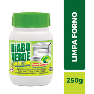 Limpa Forno Fogão Diabo Verde Limão 250gr Em Pasta C/ Aplicador Remove Gordura Cozinha Desengordurante Limpa Fácil