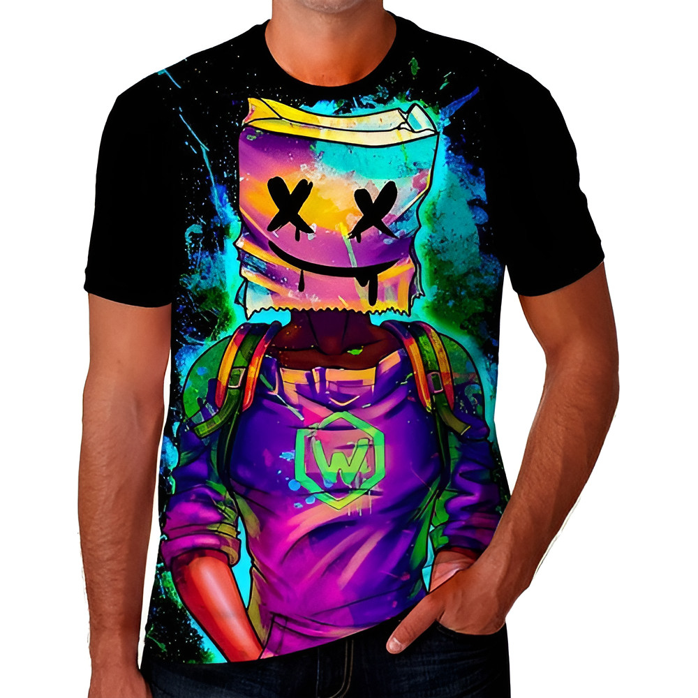 Camiseta Camisa Marshmello Dj Músico Festa Rave Álbum Hd 7