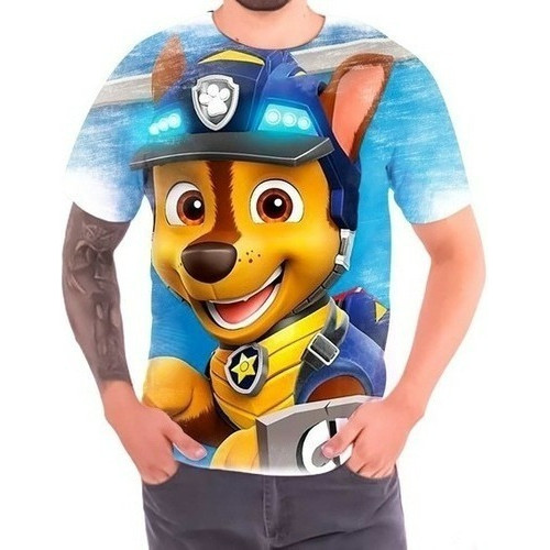 Camisa Camiseta Patrulha Canina Marshall Skye Chase Rocky 20