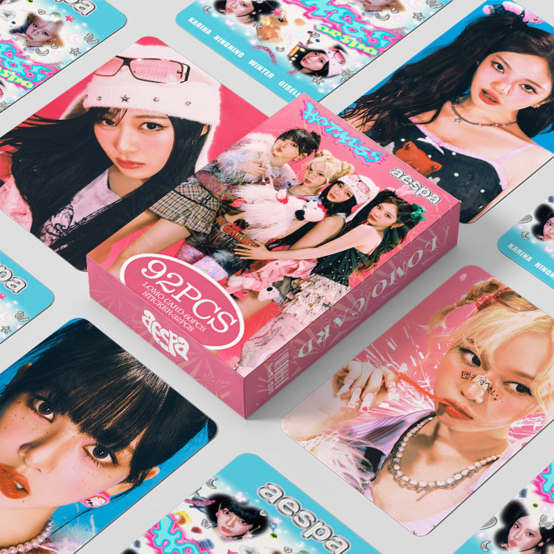 92 Pçs/set Kpop Idol AESPA LOMO Cartão Postal Para Coleções De Fãs em Oferta na Shopee