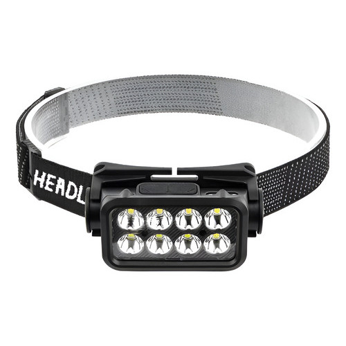 Lanterna De Cabeça Regulavel 8 Leds. +ZemMart+