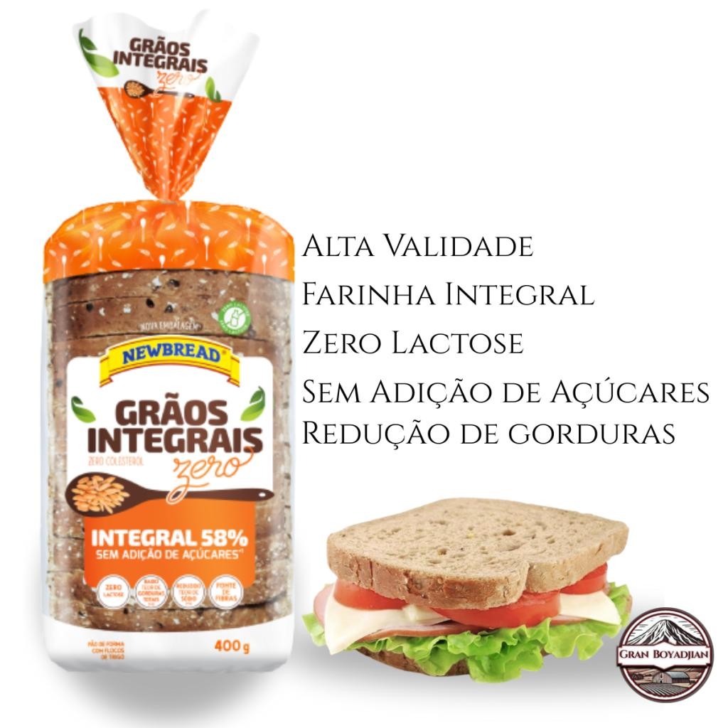 Kit Pão de Forma 54% Integral - Sem Lactose e Sem Adição de Açúcar
