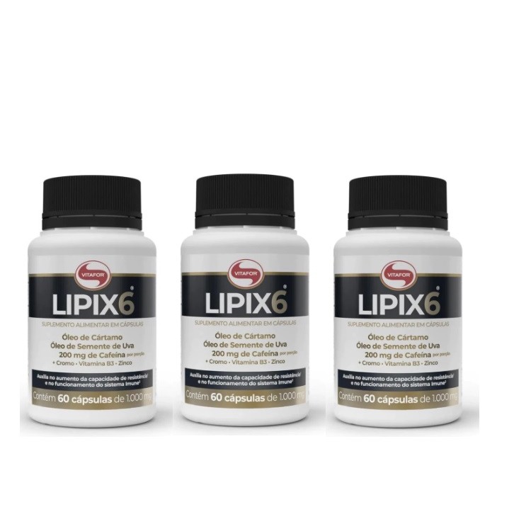 Kit 3 Vitafor - Lipix6 - 120 Cápsulas