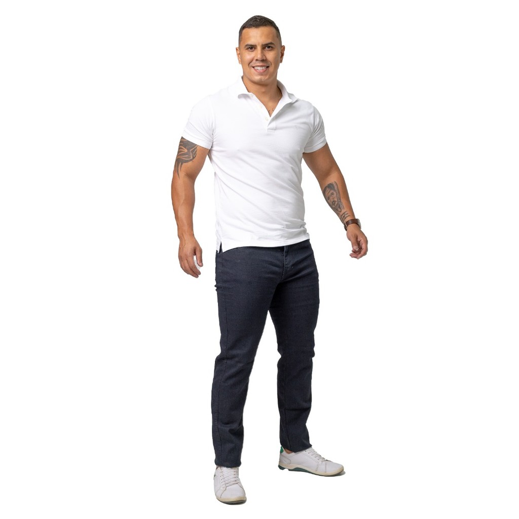 Calça Jeans Masculina Preta Lycra Elastano Sarja Premium Tradicional Trabalho - Presente Ideal Homem Casual.