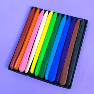 Giz De Cera Plástico Triangular Lápis 6/12/24/36 Cores Colorir Antiaderente, Durável E Lavável em Oferta na Shopee