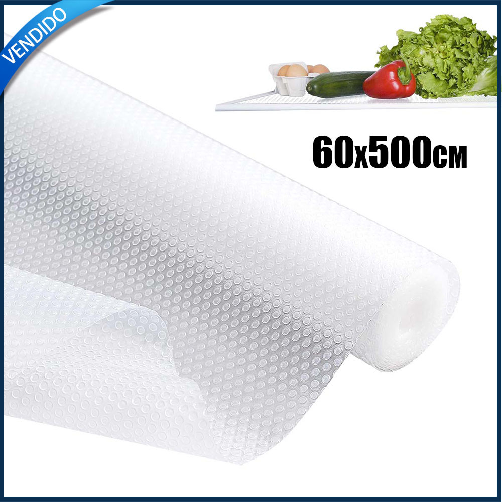 Branco 60x500cm Forro Protetor PVC para Gaveta Armário Prateleira Antiderrapante Lavável Impermeável Recortável Cozinha