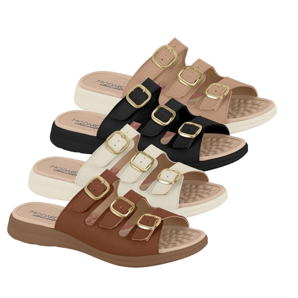 Chinelo Ortopedico Com Regulagens Feminino Slide Fivelas Modare Ultraconforto 7174122 em Oferta na Shopee