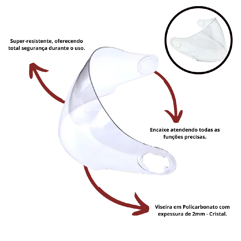 Viseira Compativel Com Pro Tork New Liberty 3 Cristal + Reparo