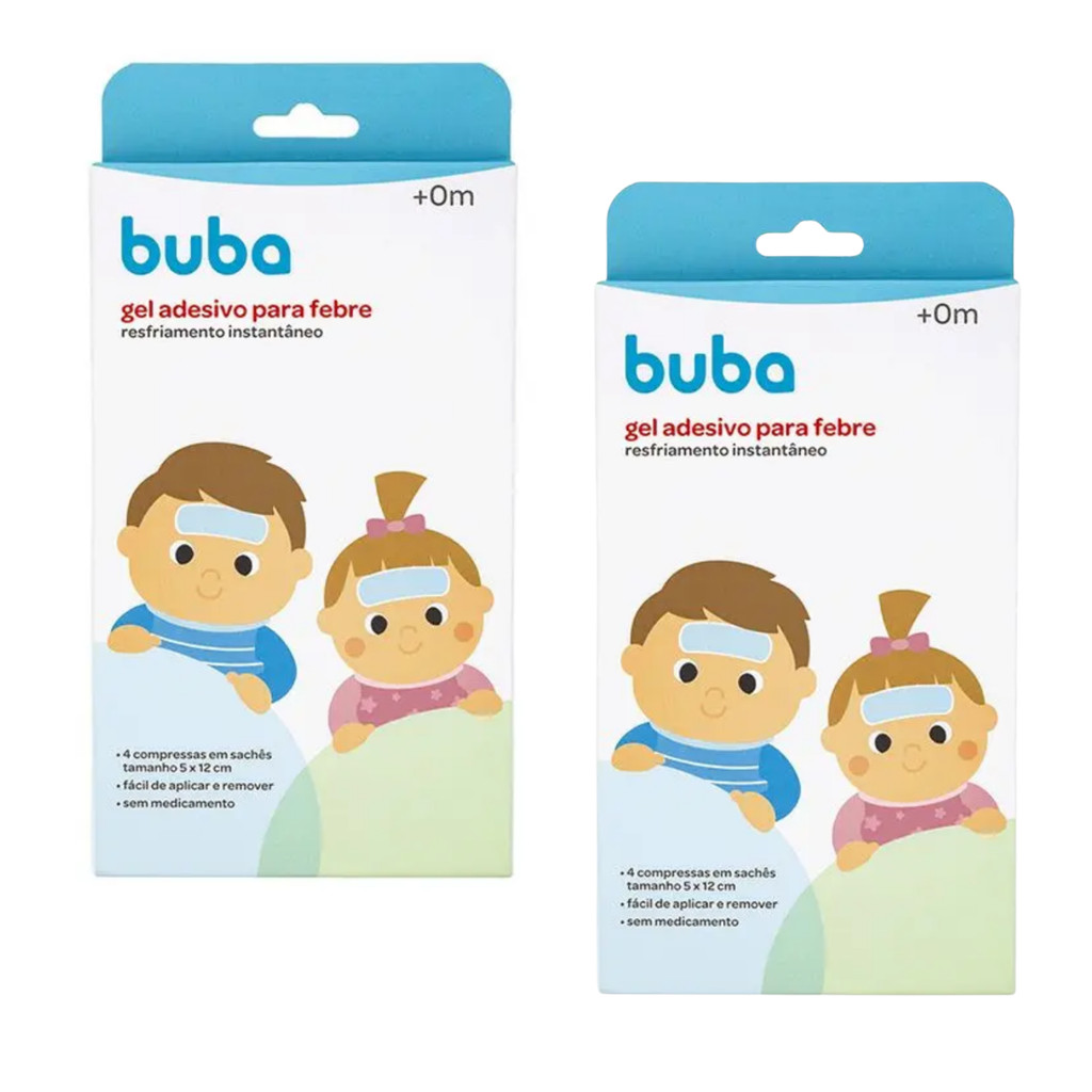 Kit 8 Gel Adesivo Compressa Refrescante Buba Uso Infantil Reutilizável Conforto Térmico Eficaz