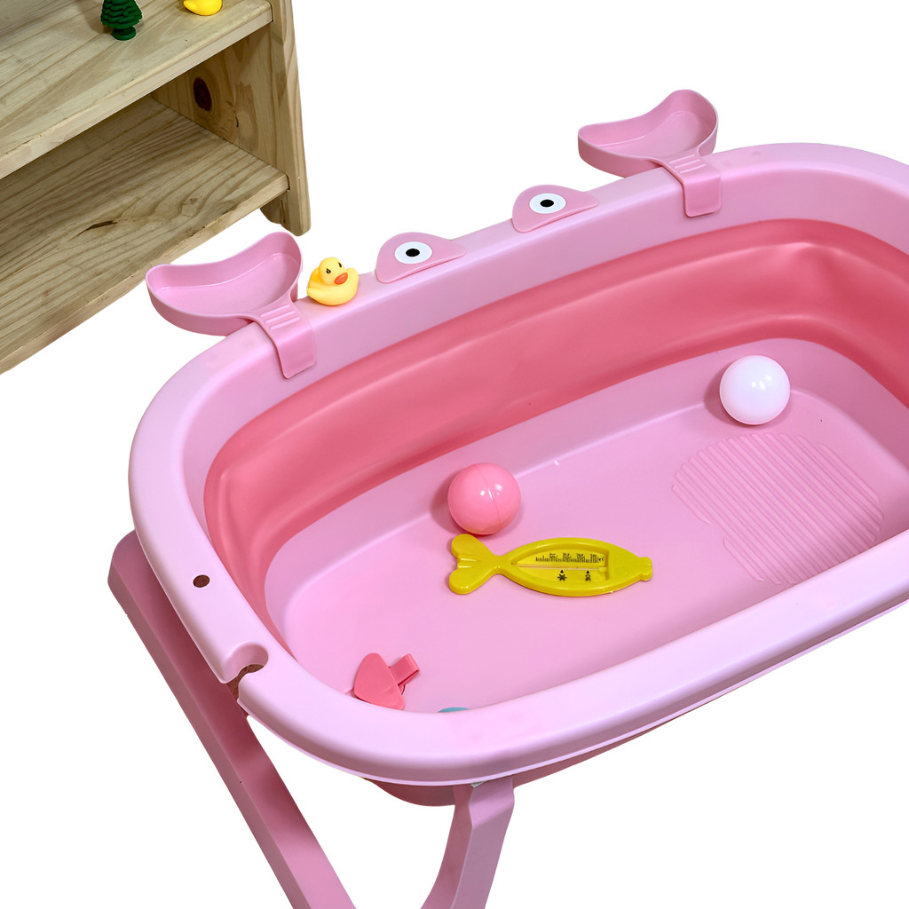 Banheira De Bebê Dobrável Retrátil C/ Design Clássico Tibaby
