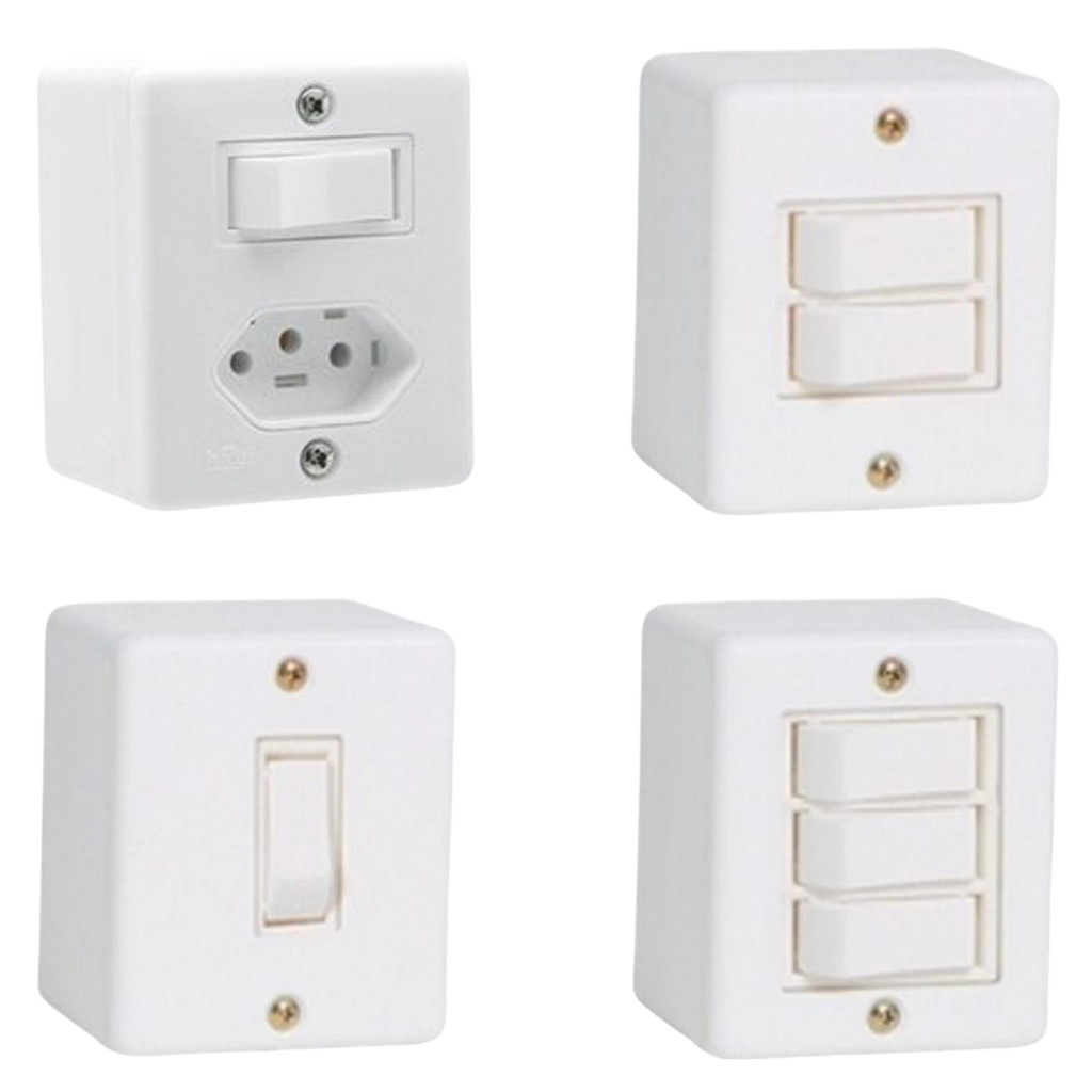 Interruptores Simples Branco Sistema X - Ilumi em Oferta na Shopee