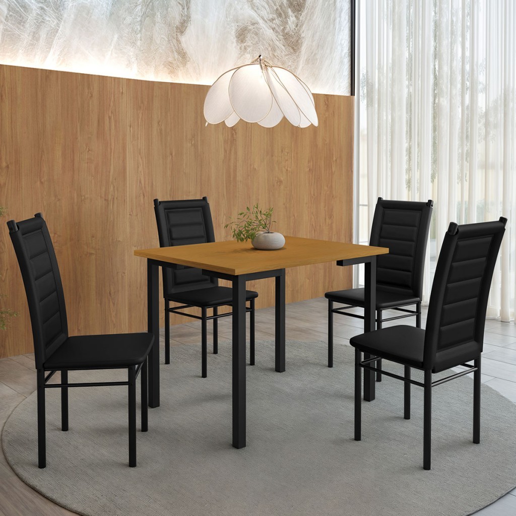 Mesa de Jantar 4 Lugares Tokio - Art Panta em Oferta na Shopee