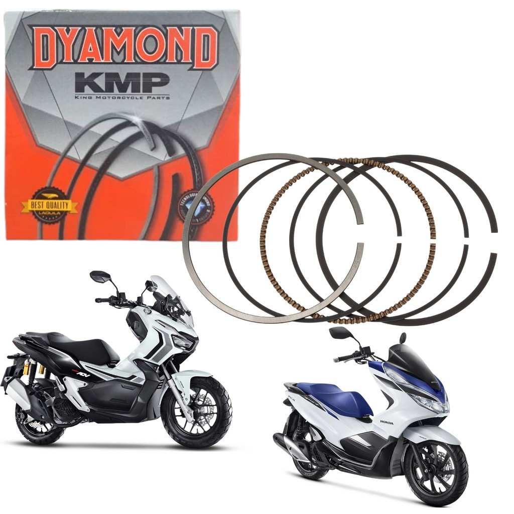 JOGO ANEIS PISTÃO 0.75 KMP DYAMOND HONDA ADV 150 PCX 150
