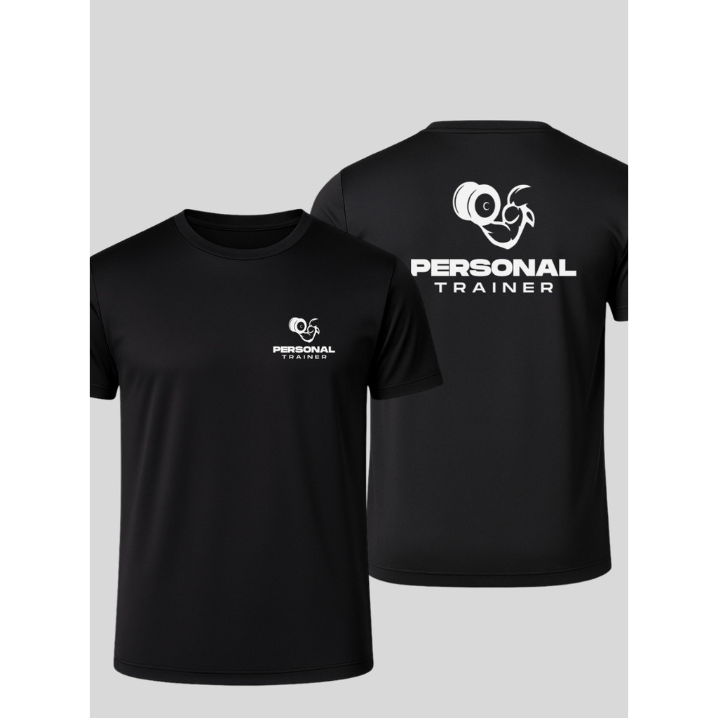 Camiseta Personal Trainer Masculina Academia Treino Dry Fit Uv Respirável Slim