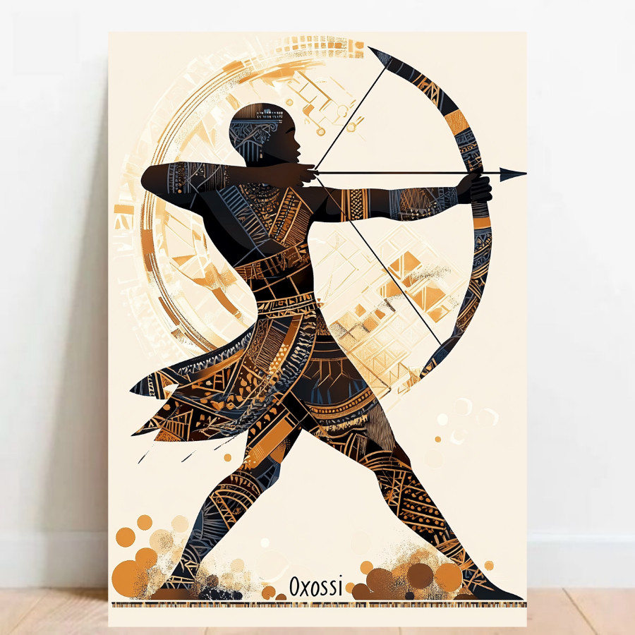 Quadro Placa decorativa Oxossi Orixá Umbanda Candomblé Oxalá religiões africana 01