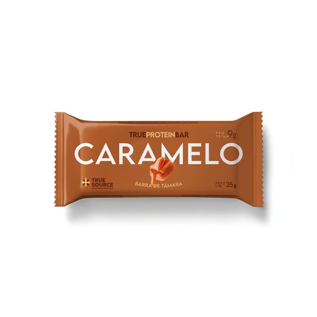 Barrinha de Tâmara True Bar Protein - 1 Unidade de 35g Caramelo - True Source em Oferta na Shopee