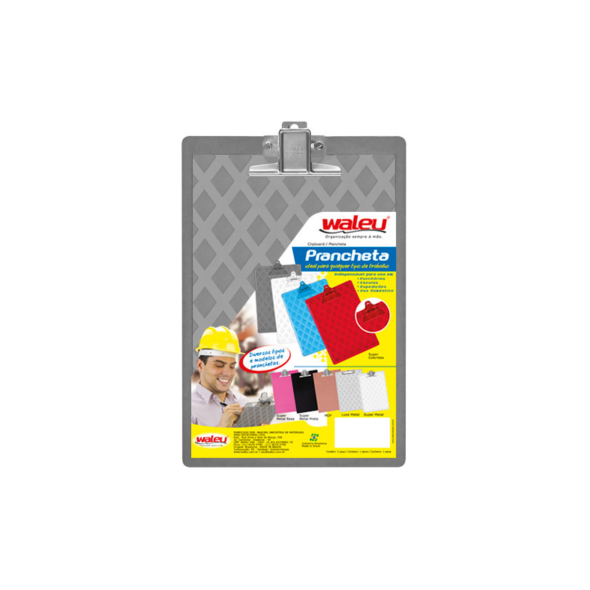 KIT com 2 Prancheta   A4/Oficio Fumê Maxcril em Oferta na Shopee