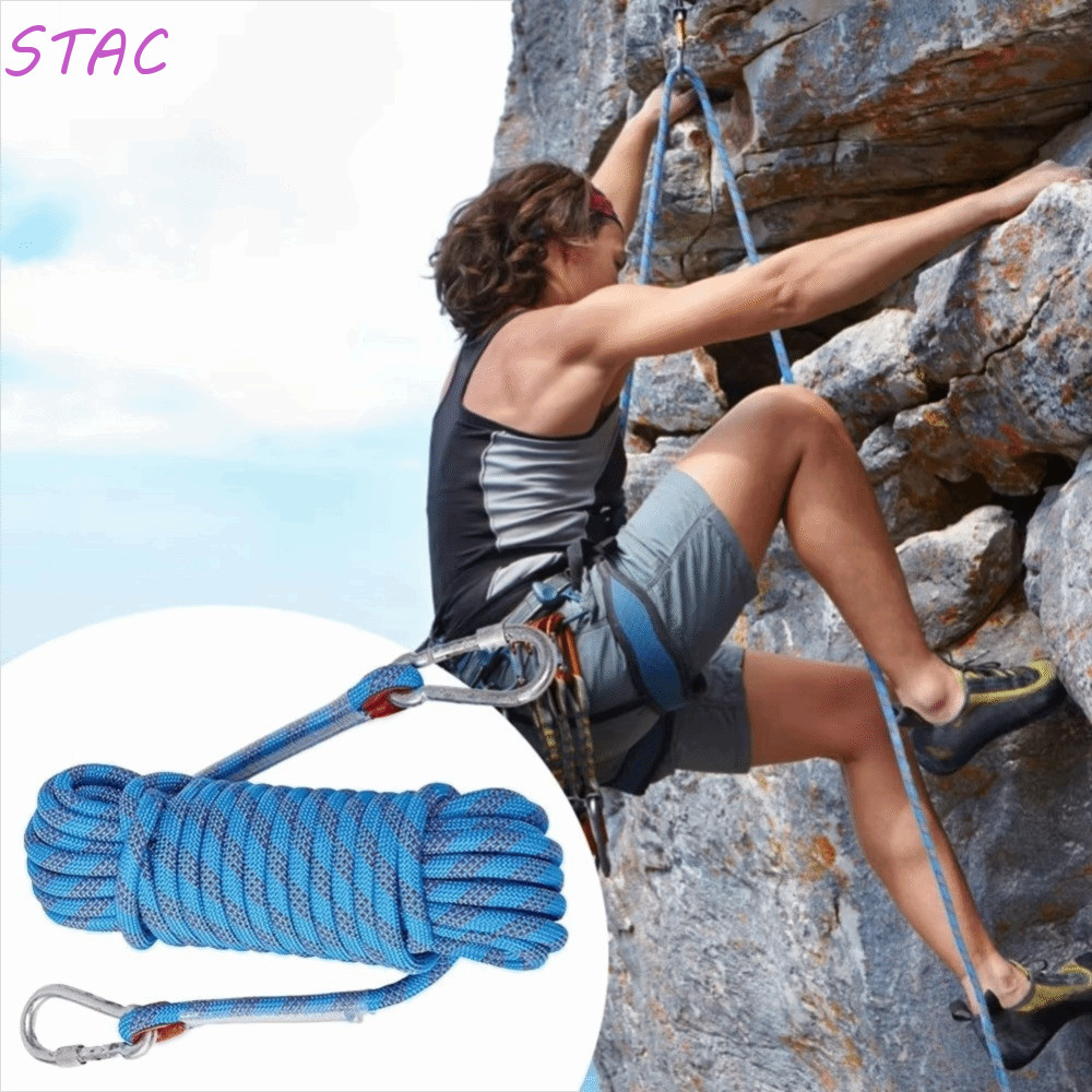 Corda Salva-Vidas De Segurança STAC , De Alta Resistência Com 2 Ganchos De Aço , De Sobrevivência De Paracord Estática
