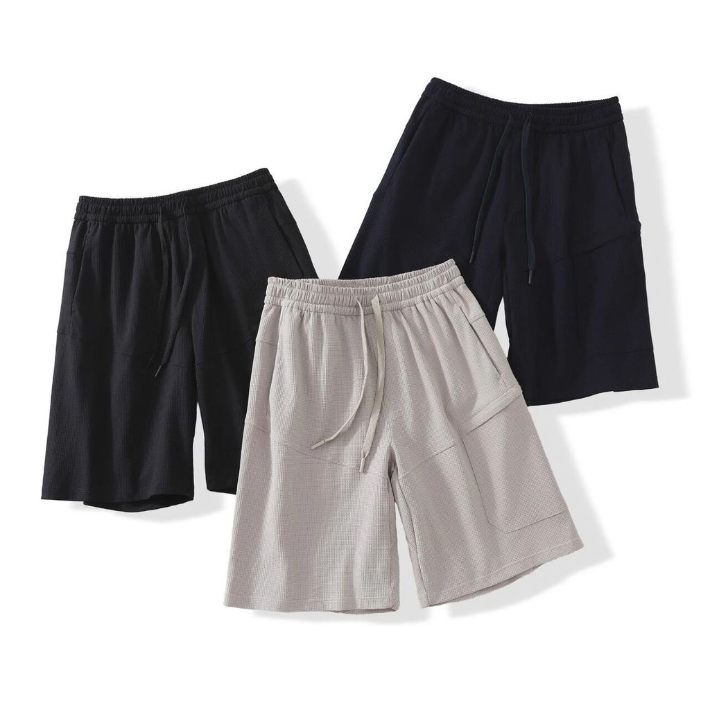 Realmente Valor!Waffle importado masculino verão ao ar livre protetor solar antibacteriano lazer esportes Shorts de cinc