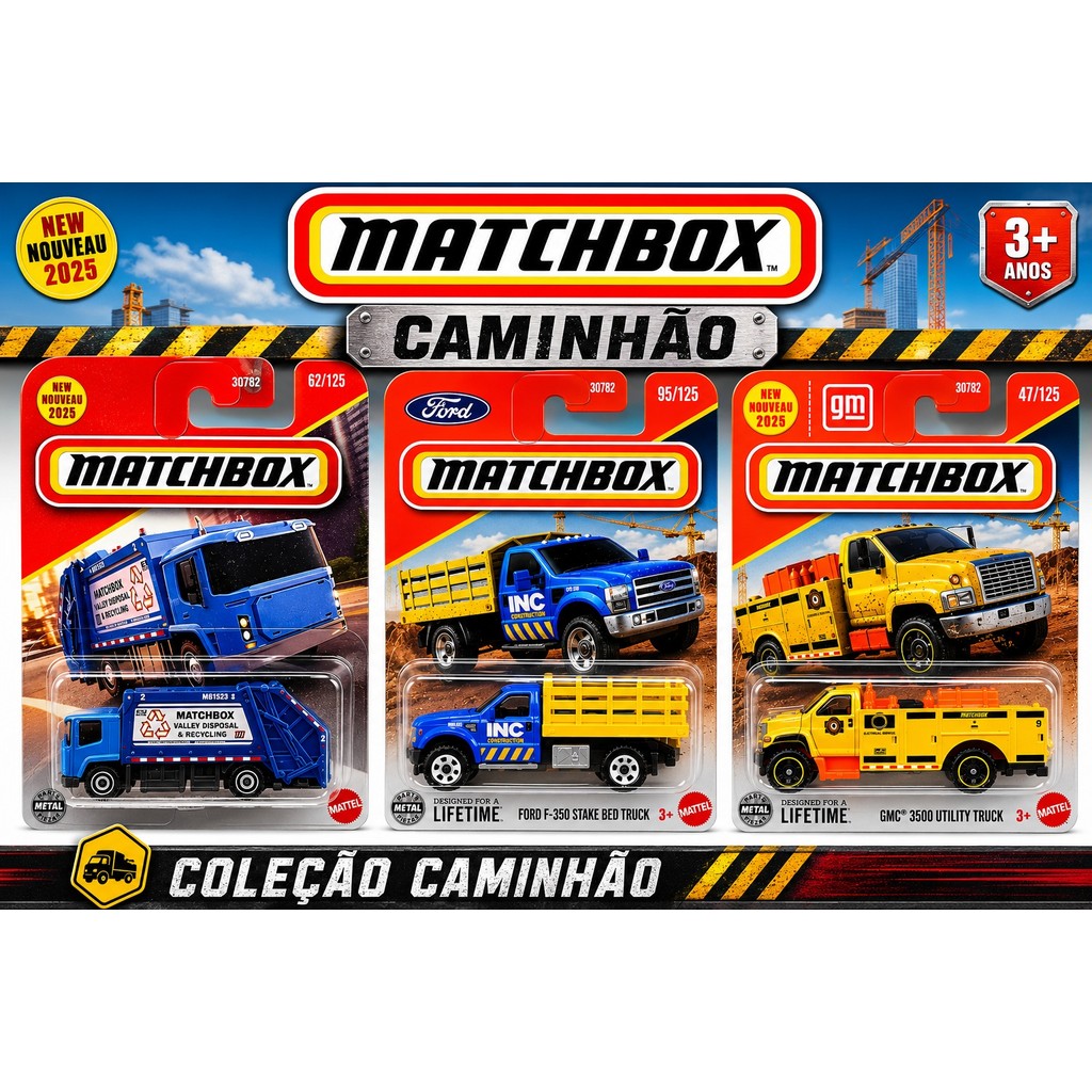 Caminhão Matchbox  HW Miniatura 1:64