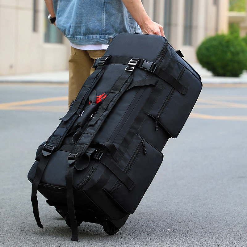 Mochila ao ar livre Oversized rebocador portátil mochila de viagem armazenamento saco de viagem roda trabalho dobrável s