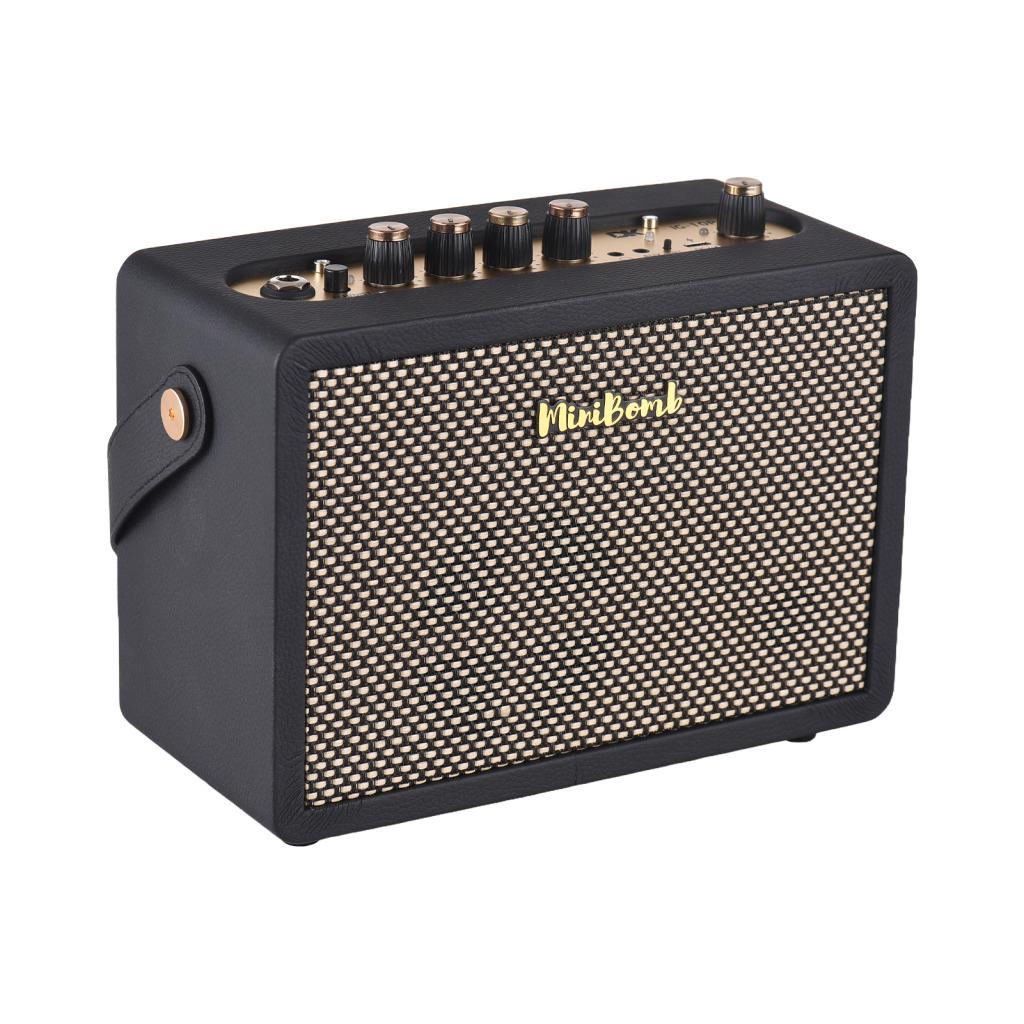 photop-BR Funien Mini amplificador de guitarra elétrica com efeitos de reverb/delay integrados Alto-falante portátil