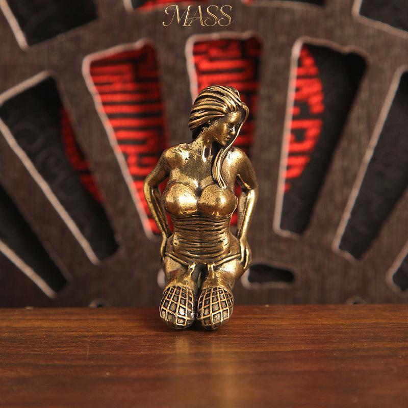 Massa Ajoelhado Nu Senhora Estátua Estatuetas Femininas Ornamento De Bronze Para Casa Estante Decoração Do Quarto Quente