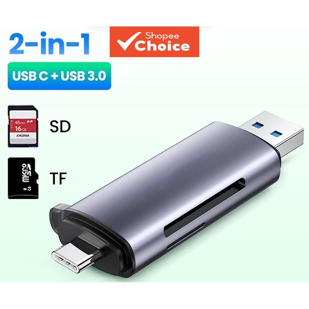 Hub USB C para VGA com leitor de cartões MicroSD/TF para telefone, PC e laptop compatível com Thunderbolt 3