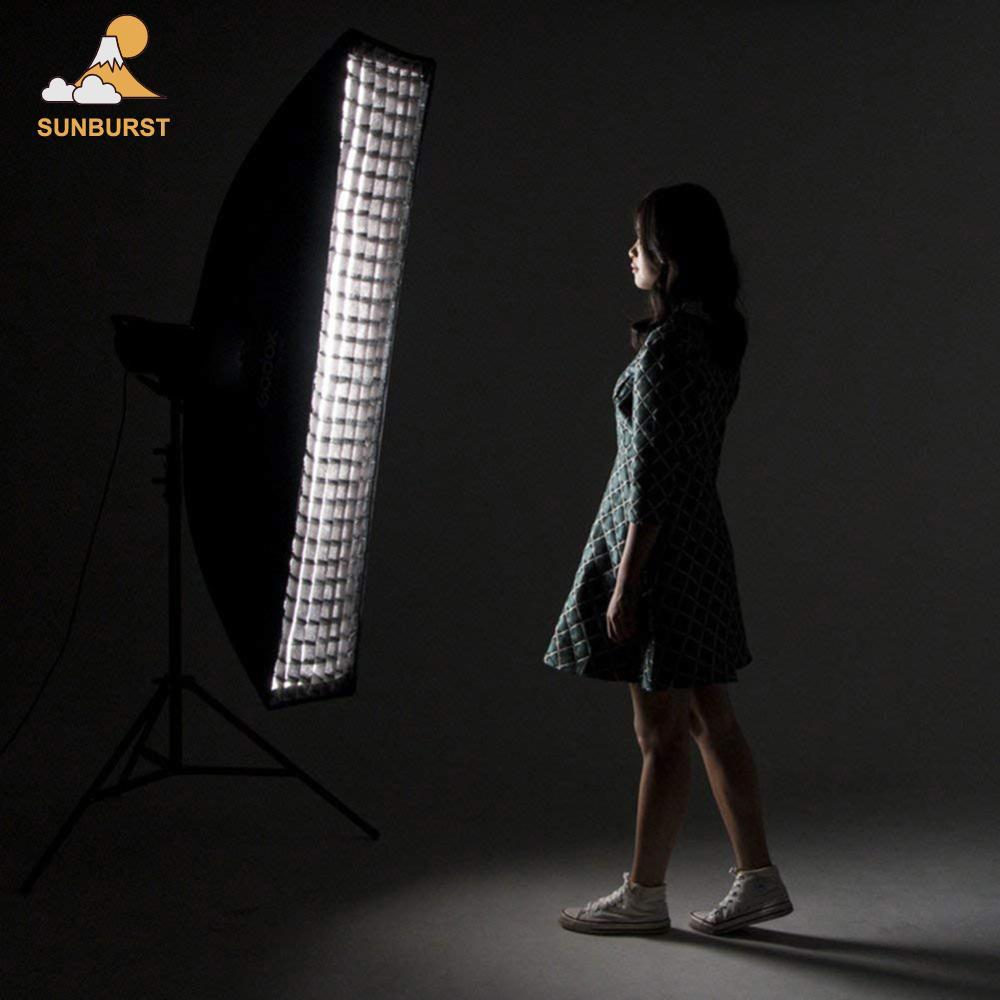 [Sunburst1 . br] 35 X 160 Cm Softbox Honeycomb Grid Studio Strobe Flash Light Fotografia Rede De Malha