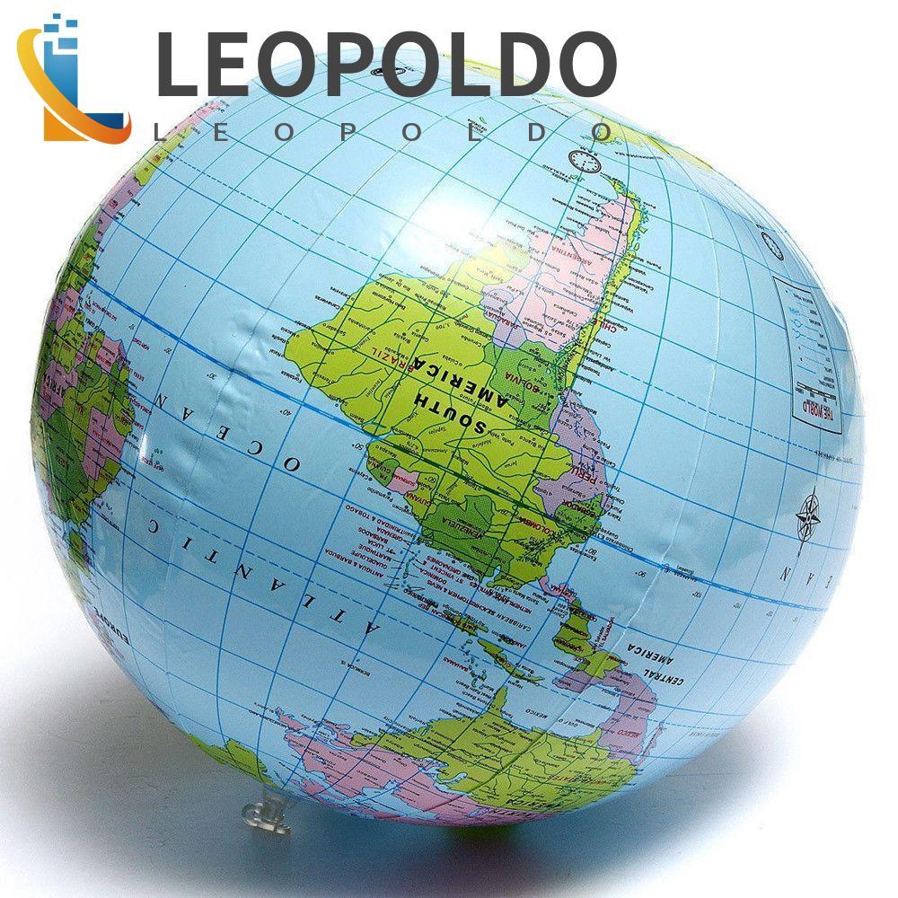 LEOPOLDO Globo Gigante Inglês Explodir Geografia Bola De Praia Balão Educacional 40cm Mapa Mundial