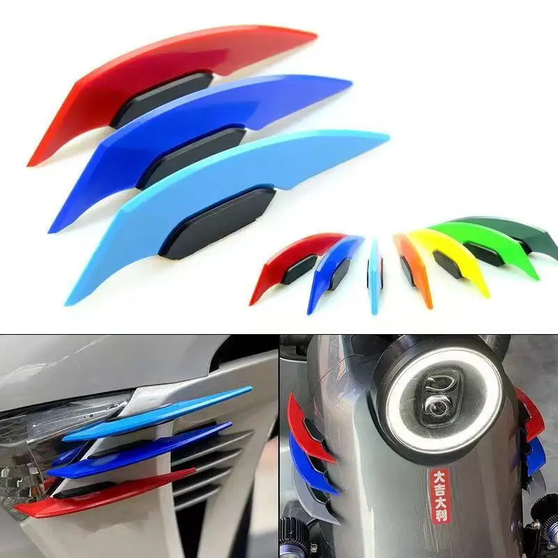 Universal Reequipamento Motocicleta Winglet Aerodinâmico Spoiler Asa Dinâmica Decoração Adesivo Se Encaixa Todos Os Aces