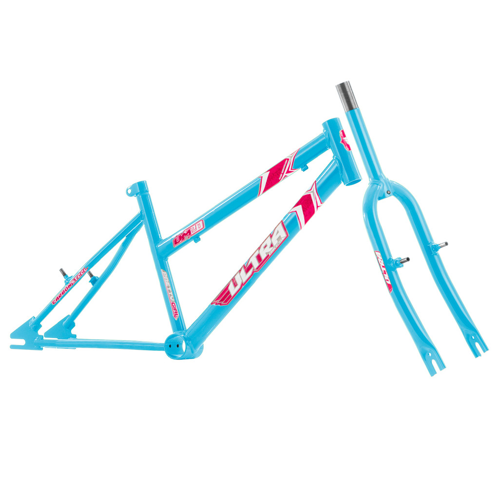 Quadro Para Bicicleta Aro 20 Ultra Bikes Em Aço Carbono Com Garfo Feminino Masculino