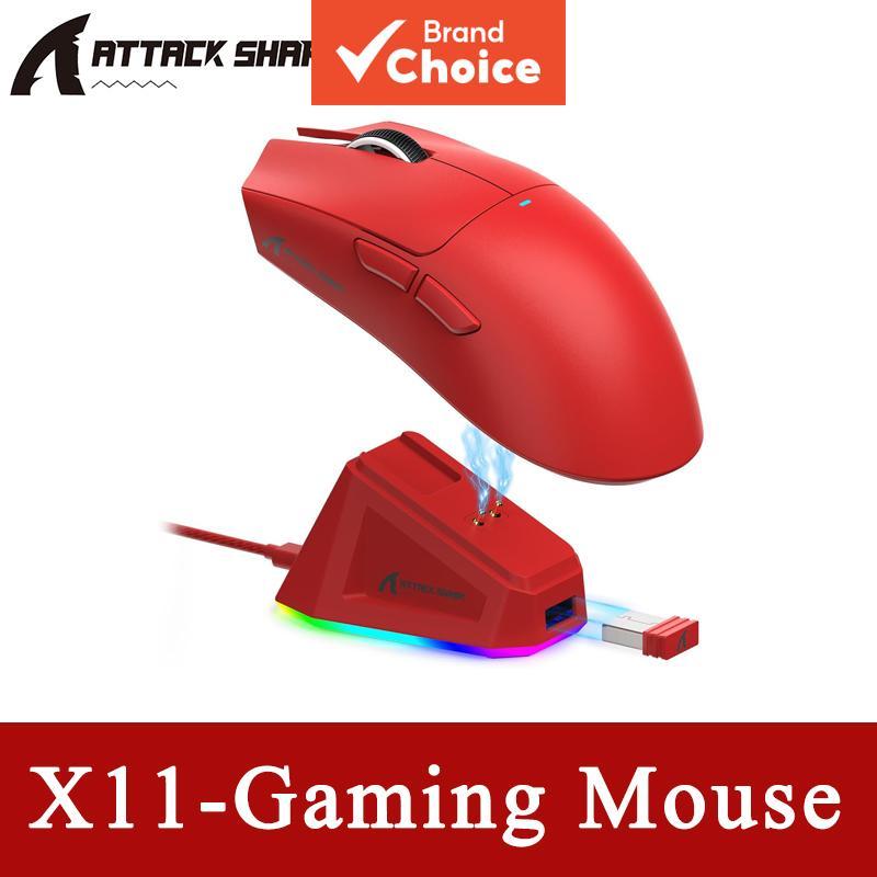 Mouse Sem Fio Attack Shark X11 Com Modos De Conexão Tripla , Esportivo Corporal Ultraleve , Presente Agradável Para Aman