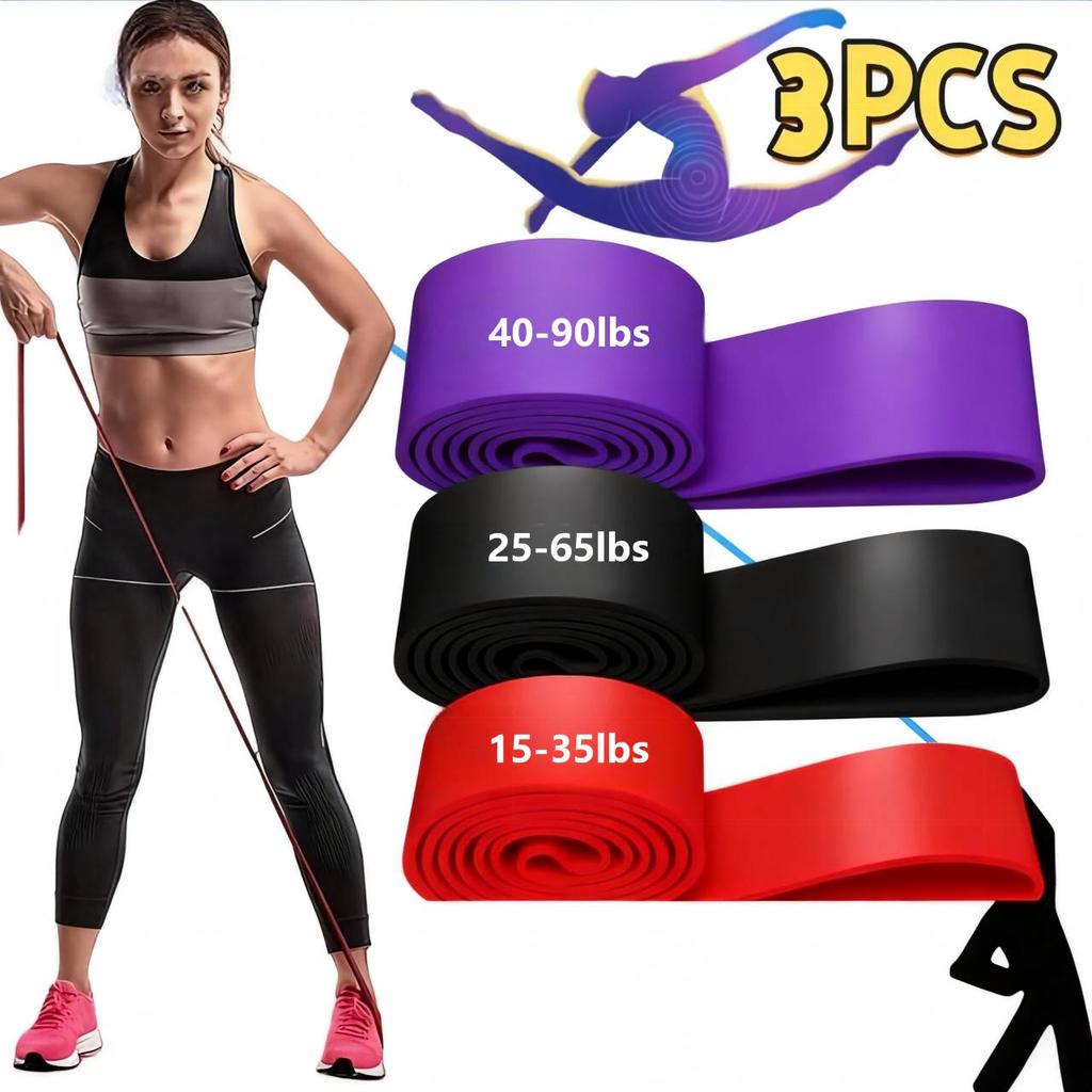 Super Band Elástico Borracha Crossfit Extra Forte Fit 1und e kit com 3und