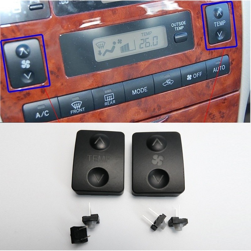 Adequado para Toyota Corolla Interruptor do painel de ar condicionado Botão de pressão do ar condicionado Interruptor de
