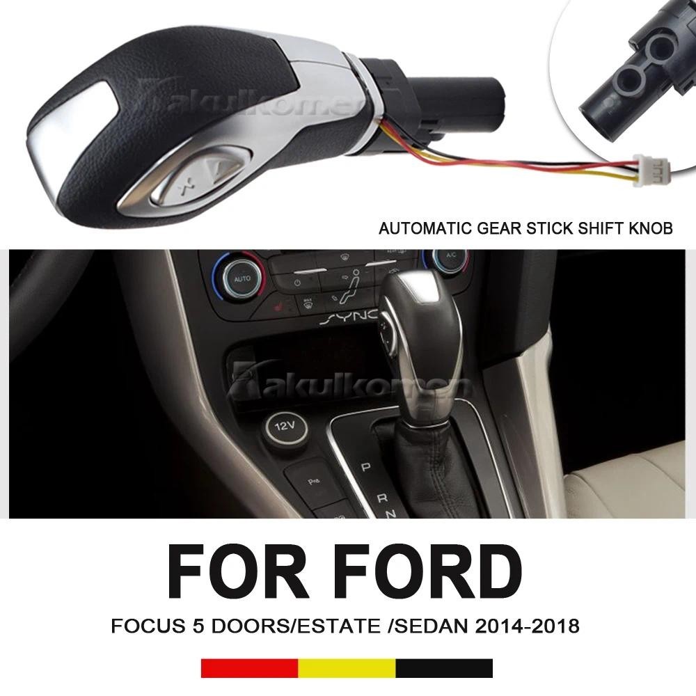 Carro Automático Engrenagem Vara Shift Knob Shifter Alavanca Cabeça Preto Prata Para Ford Focus 5 Portas/Estate/Sedan 20