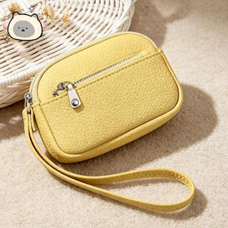 Bolsa De Armazenamento Multifuncional Macaron Color Lychee Grain Disponível Em Preto , Verde Menta E Amarelo , Leve Port