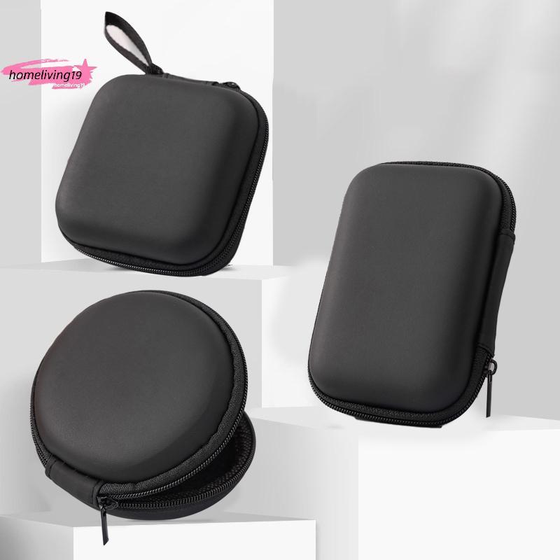 HOM Portátil Mini 3C Casca Dura Gadgets Digitais Saco De Armazenamento Couro Artificial Fone De Ouvido Carregador Caso C