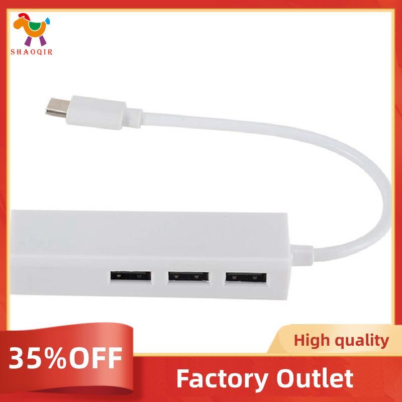 TYPEC Para USB2.0 100GbE Hub De Placa De Rede Lan Rj45 Adaptador Ethernet 3 Portas USB 2.0 Peças Sobressalentes