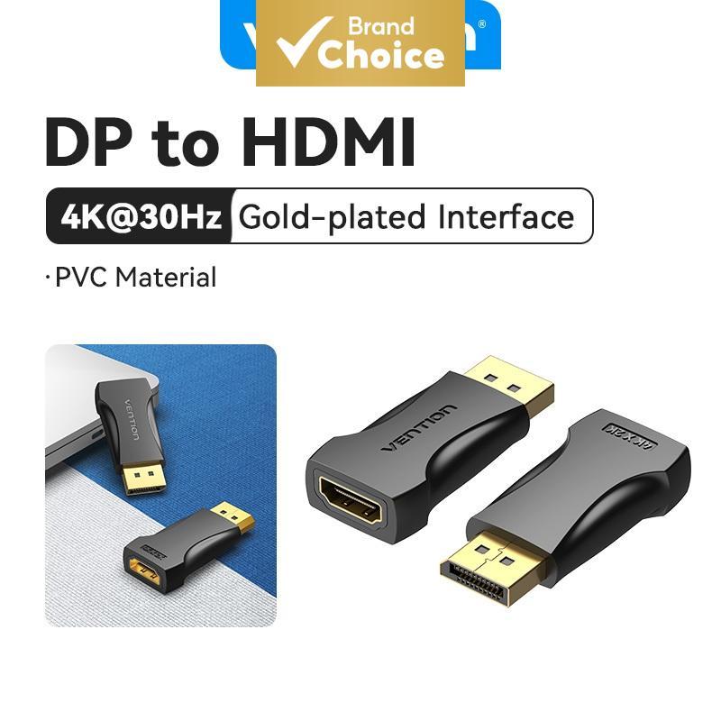 Vention Adaptador DP para HDMI 4K, conector DisplayPort macho para HDMI fêmea, vídeo e áudio, para computador