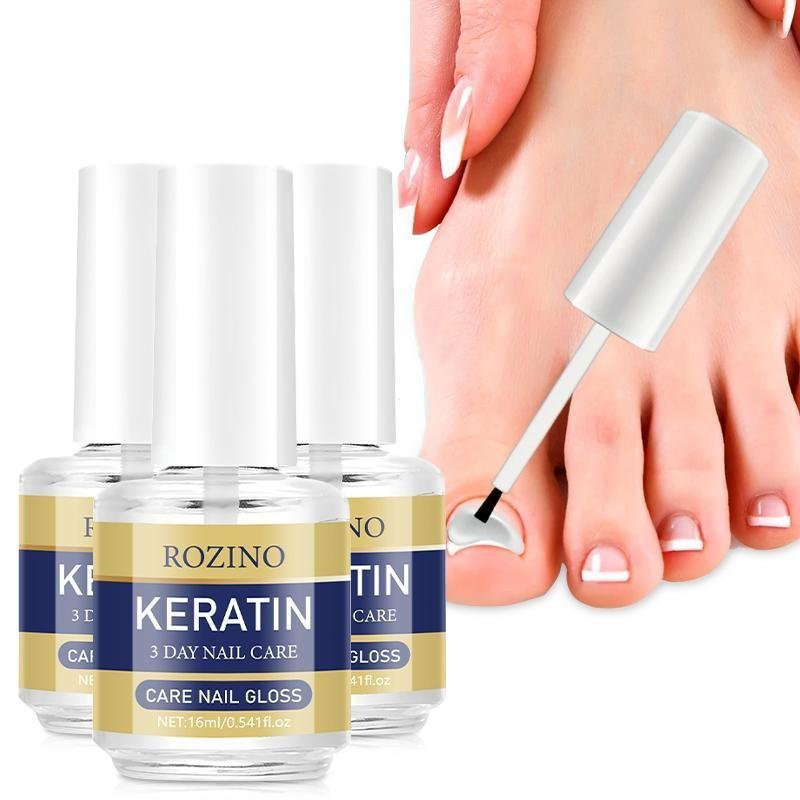 ROZINO 3Daytime nail care formula with keratin and amino acids，Provides exceptional nourishment for nails，Daily gentle m
