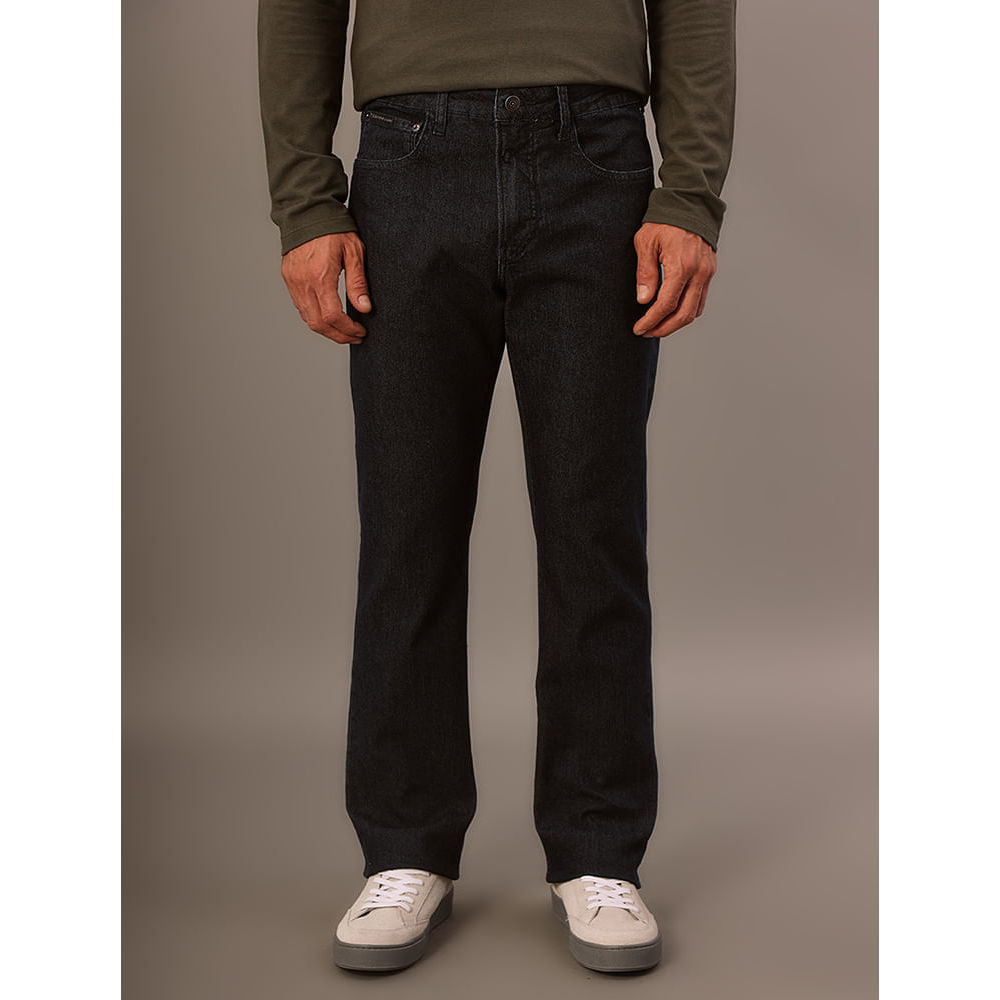 Calça Jeans Masculina Straight Boca Justa Calvin Klein Jeans - Azul Marinho