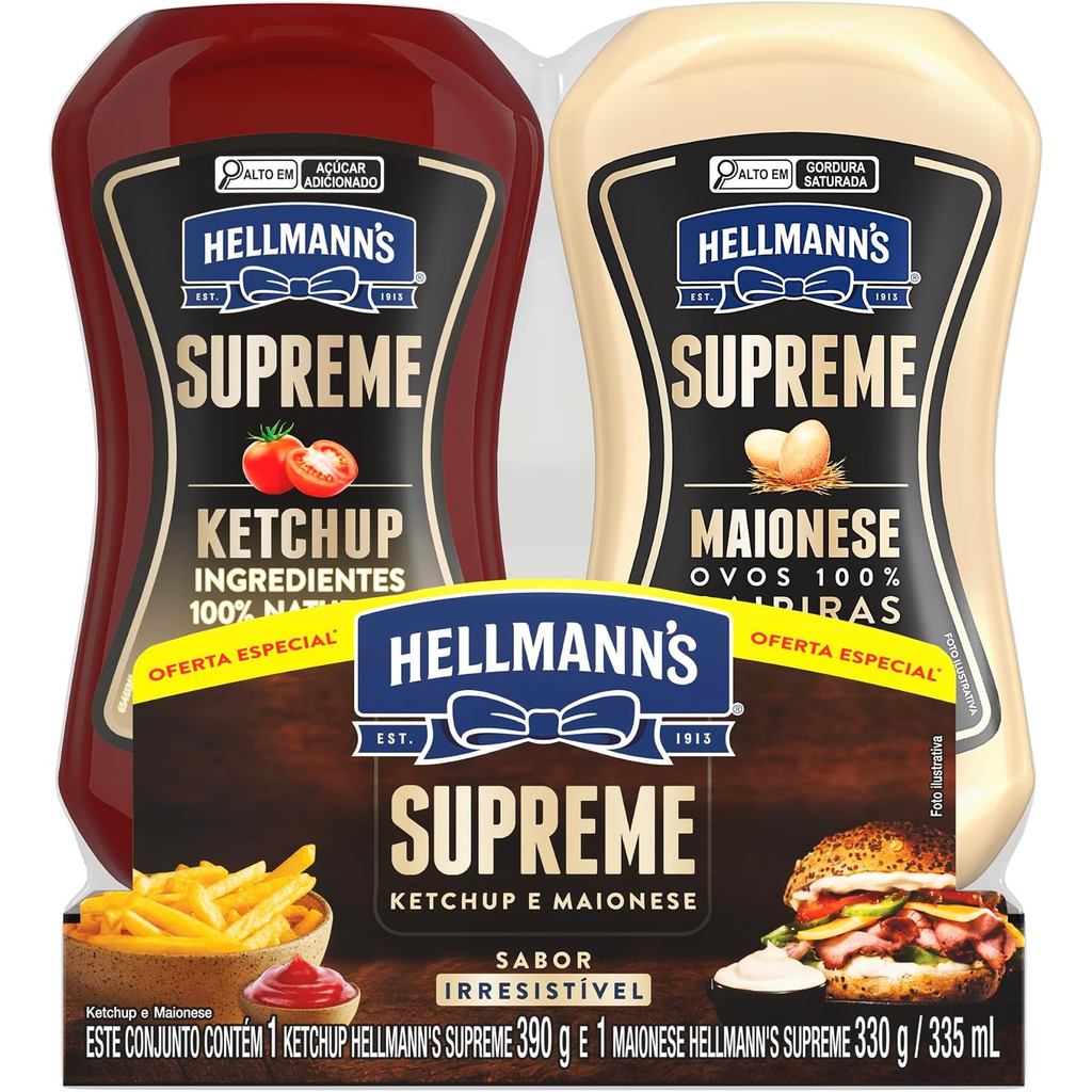 Kit Multipack Hellmann's Supreme Kit Ketchup 390g + Maionese 330g